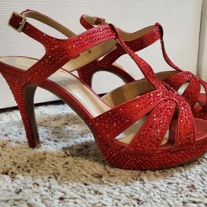 Thalia Sodi Red Jewelled Heels